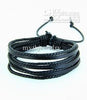 2013 Wrap Leather Braided Rope Bracelet for Men and Women Fashion Leather Jewelry Free Shipping