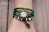 New Fashion Quartz Weave Wrap Synthetic Leather Bracelet Women's Wrist Watch 6 Colors 18184