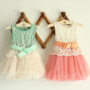 New Girls Embroidered Lace Gauze Bow Vest Dress Dresses Girl Prom Dresses Summer Princess Dress