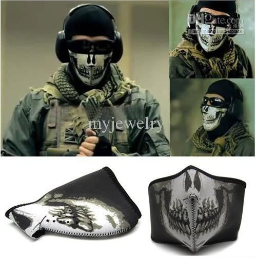 Airsoft Mask Skull Ghost, Skull Mask Cod Ghost