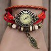 New Fashion Quartz Weave Wrap Synthetic Leather Bracelet Women's Wrist Watch 6 Colors 18184