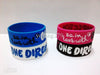 20pcs/lot ONE DIRECTION Band silicone Bracelets New Design Fashion 1D Fans Wristband FREE SHIPPING