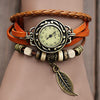 New Fashion Quartz Weave Wrap Synthetic Leather Bracelet Women's Wrist Watch 6 Colors 18184