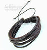 2013 Wrap Leather Braided Rope Bracelet for Men and Women Fashion Leather Jewelry Free Shipping